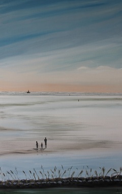 Öl auf Leinwand: Auf dem Meeresboden 7. Größe: 80 cm x 50 cm. Verkauft.