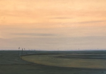 Öl auf Leinwand: Goldener Morgen , 50 cm x 70 cm . Preis auf Anfrage.