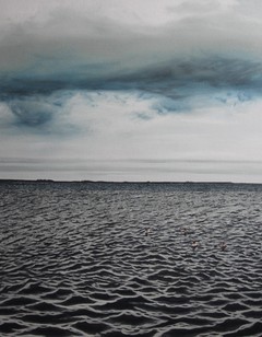 Öl auf Leinwand: Dunkles Badewetter , 80 cm x 60 cm . Verkauft .