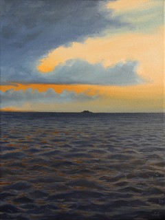Öl auf Leinwand: Land unter , 40 cm x 30 cm . Preis auf Anfrage .