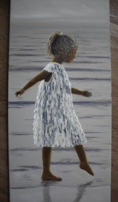 Öl auf Leinwand : Im Gegenlicht (Ausschnitt) , 100 cm x 30 cm , Preis auf Anfrage . 