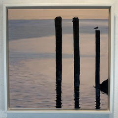 Öl auf Leinwand : Tammwarfts-Anleger , 40 cm x 40 cm , Preis auf Anfrage .