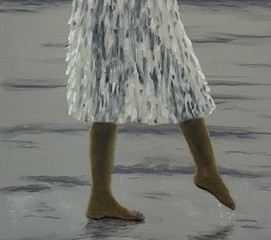Öl auf Leinwand : Gegenlicht (Ausschnitt) , 100 cm x 30 cm , Preis auf Anfrage .