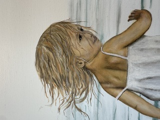 Öl auf Leinwand : Sommerwärme (Ausschnitt) , 100 cm x 30 cm , Preis auf Anfrage .