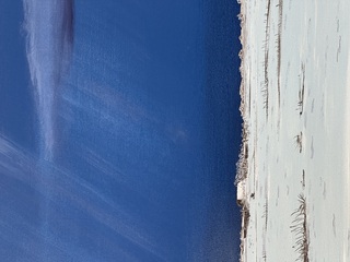 Öl auf Leinwand : Pellwormer Winternacht (Ausschnitt) , 100 cm x 30 cm , Preis auf Anfrage .