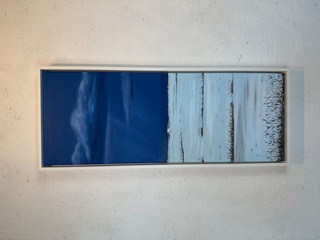 Öl auf Leinwand : Pellwormer Winternacht , 80 cm x 30 cm , Preis auf Anfrage .