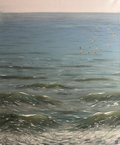 Öl auf Leinwand : 50 cm x 40 cm ,  verkauft .