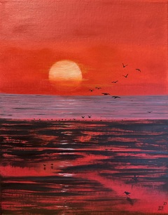 Öl auf Leinwand : 30 cm x 24 cm , Preis auf Anfrage .