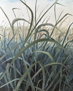 Öl auf Leinwand : Pellwormer Dschungel , 30 cm x 24 cm , Preis auf Anfrage . 