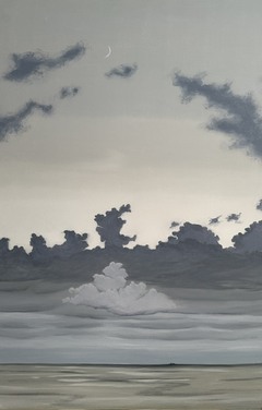 Öl auf Leinwand : Mond , 100 cm x 80 cm , Preis auf Anfrage .