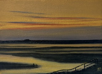 Öl auf Leinwand : Küstenperle 5 , 13 x 18 cm , Preis auf Anfrage .