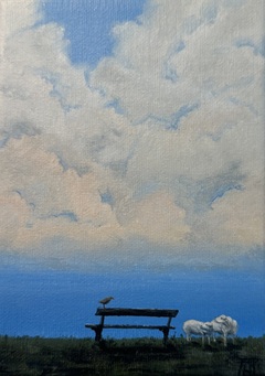 Öl auf Leinwand : Küstenperle 2 , 13 x 18 cm , Preis auf Anfrage .