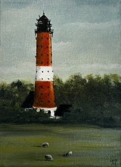 Öl auf Leinwand : Küstenperle 3 , 13 x 18 cm , Preis auf Anfrage .
