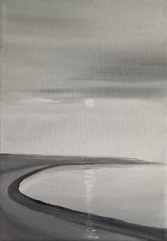 Öl auf Leinwand : Küstenperle 6 , 18 x 13 cm , Preis auf Anfrage .