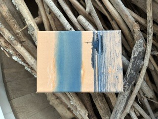 Öl auf Leinwand : Küstenperle 8 , 18 x 13 cm , Preis auf Anfrage .