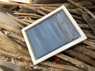 Öl auf Leinwand : Küstenperle 12 , 18 x 13 cm ; Preis auf Anfrage .