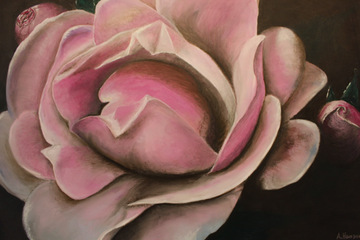 Öl auf Leinwand: Rose. Größe: 30 cm x 40 cm. Preis auf Anfrage.