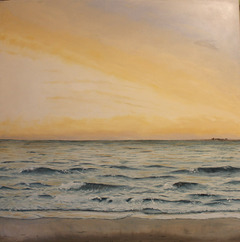 Öl auf Leinwand: Nordsee 1 . Größe: 60 cm x 60 cm. Verkauft.